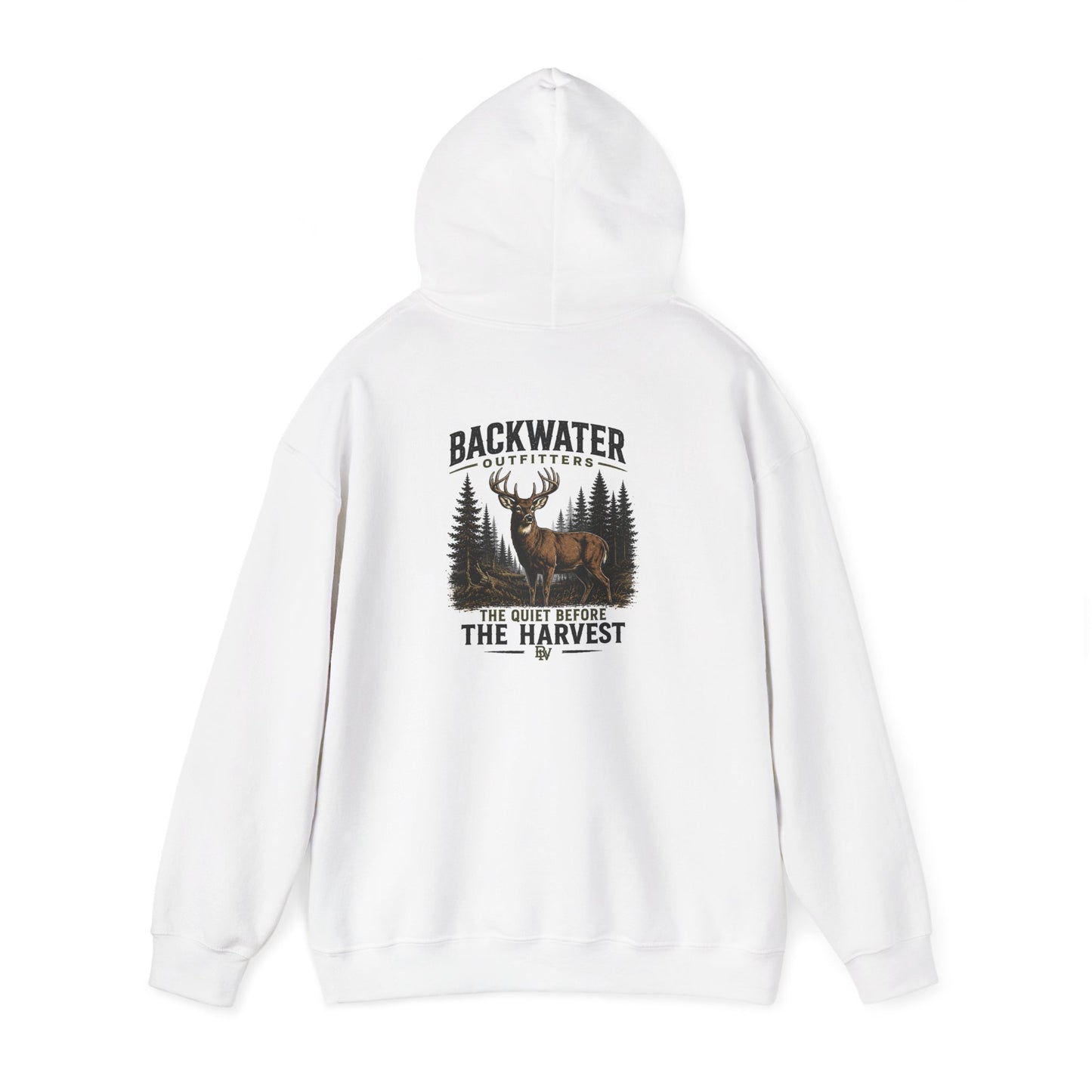 Deer Hunting Hoodie - "Backwater Outfitters: The Quiet Before The Harvest" Outdoor Pullover