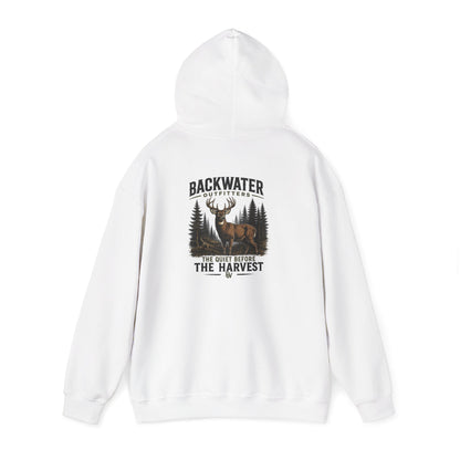 Deer Hunting Hoodie - "Backwater Outfitters: The Quiet Before The Harvest" Outdoor Pullover