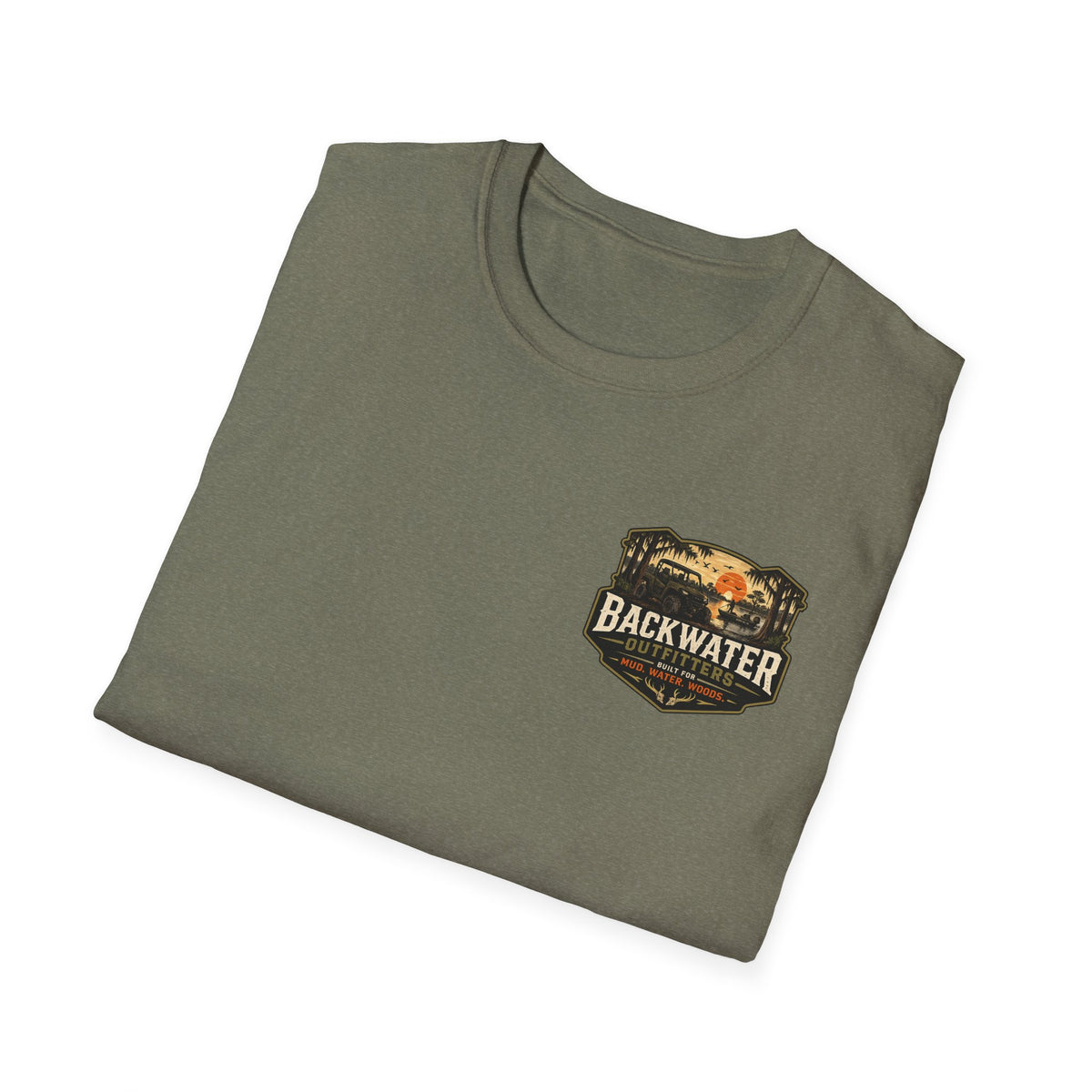 Backwater Outfitters Buggy T-Shirt — Vintage Sunset Fishing & Outdoors Tee
