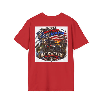Patriotic Trailblazer T-Shirt — American Flag Motorcycle Graphic