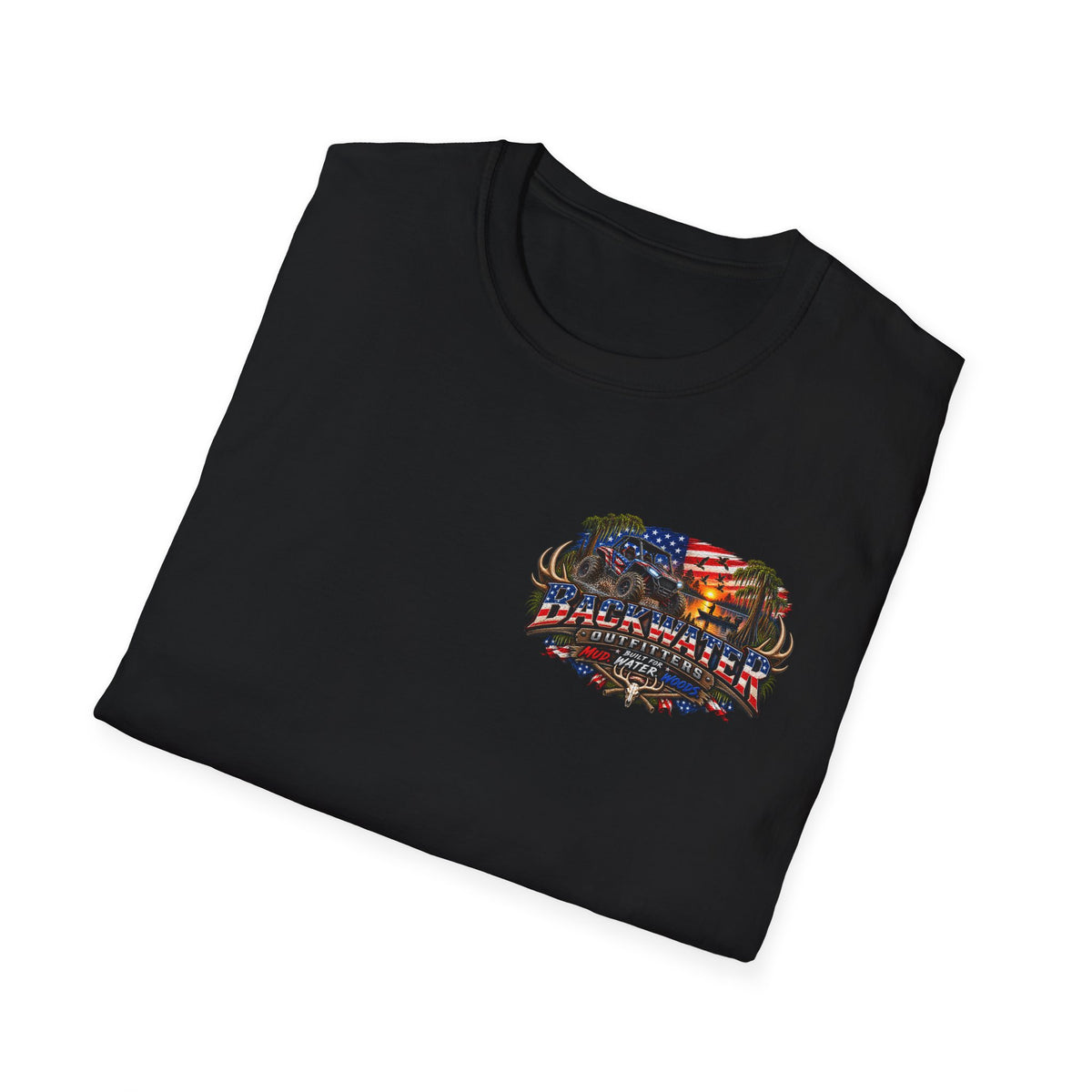 Hooked on Backwater Fishing T-Shirt — Bass Angler Graphic Tee Printify