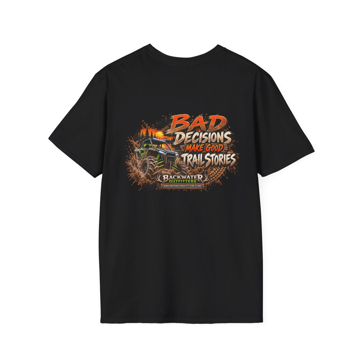 Buggy Off-Road Tee — "Bad Decisions Make Good Trail Stories" ATV/Jeep Adventure T-Shirt Printify