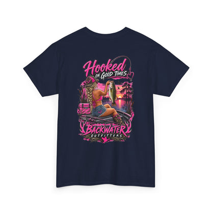 Backwater Outfitters "Hooked on Good Times" Graphic Tee