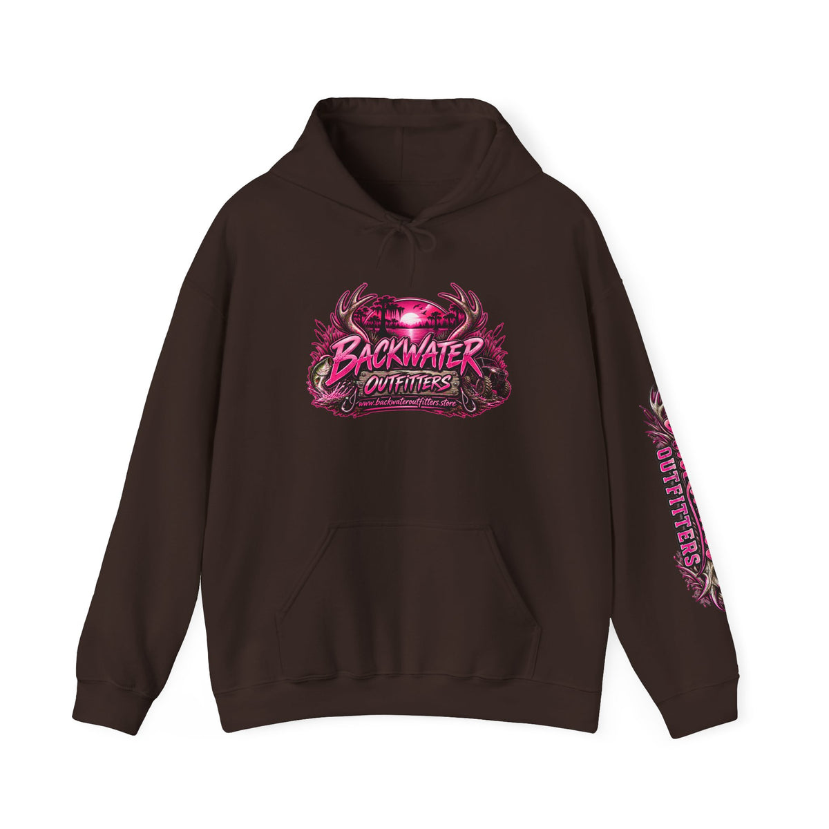 Girl Backwater Outfitters "Mud Looks Better Pink" Hoodie Printify