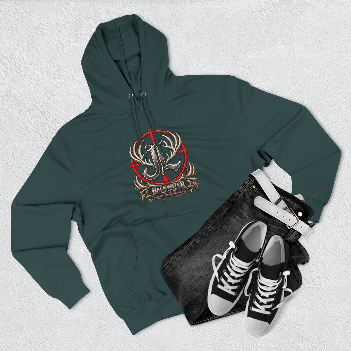 James Luker Indiana Creek Water Backwater Outfitters Hoodie Printify