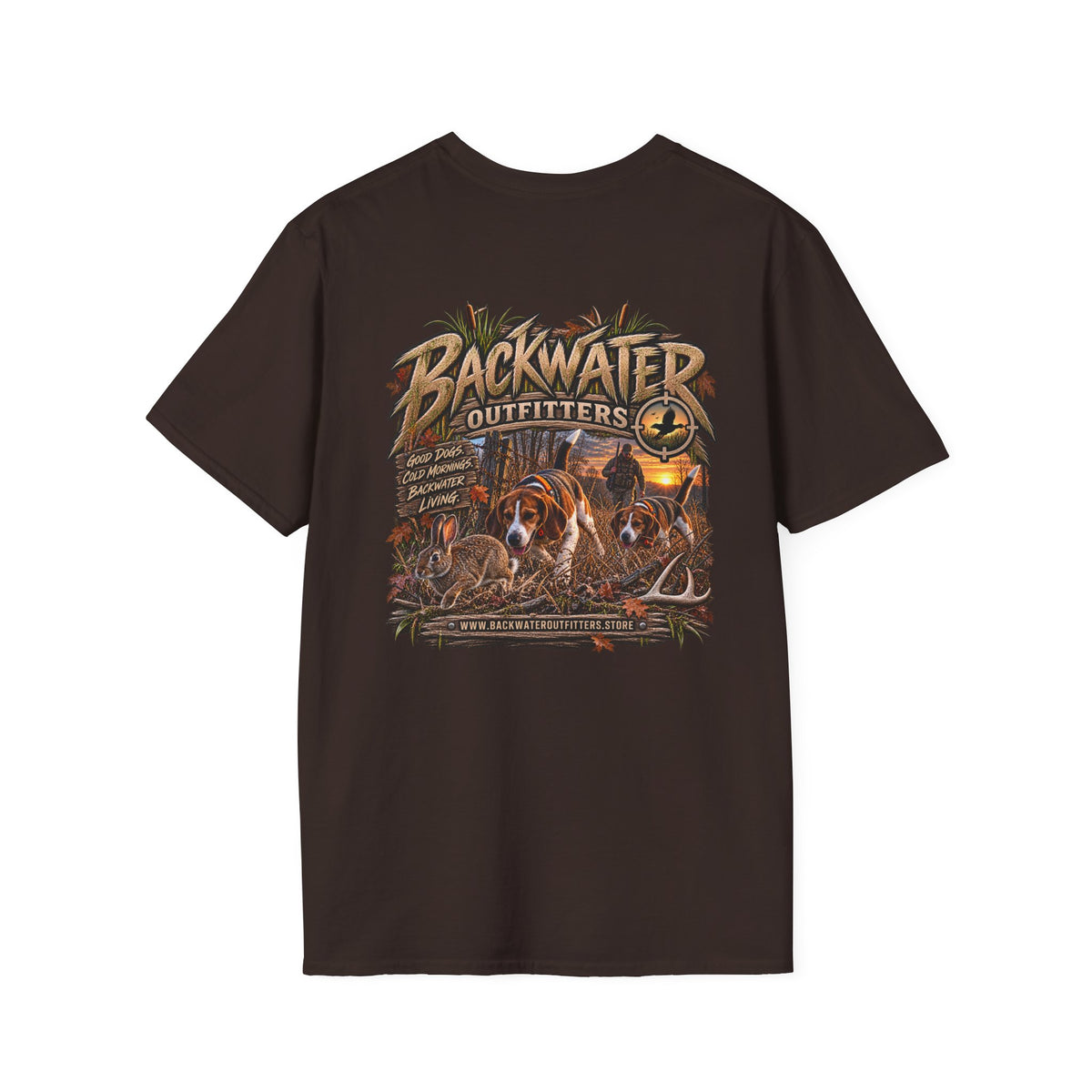 Backwater Outfitters Duck Hunting T-Shirt — Waterfowl Hunting Graphic Tee Printify