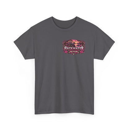 Backwater Outfitters Graphic Tee — Retro Sunset Fishing ATV Shirt