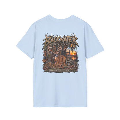 Backwater Outfitters Deer Hunting T-Shirt — Outdoor Hunting Graphic Tee Printify