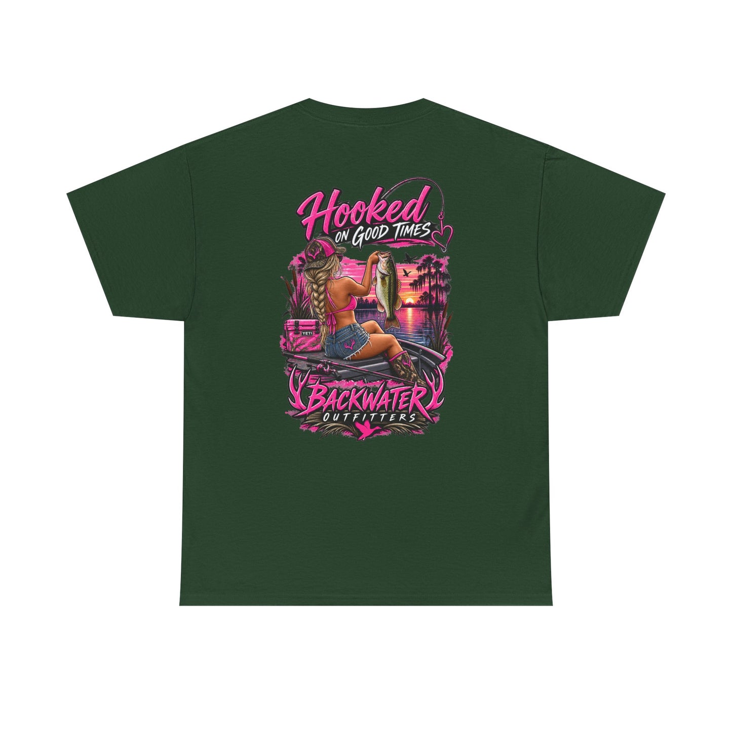 Backwater Outfitters "Hooked on Good Times" Graphic Tee