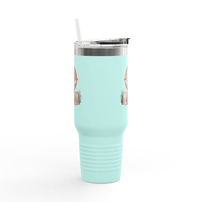 James Luker Backwater Hunting Logo 40oz Insulated Travel Mug Printify