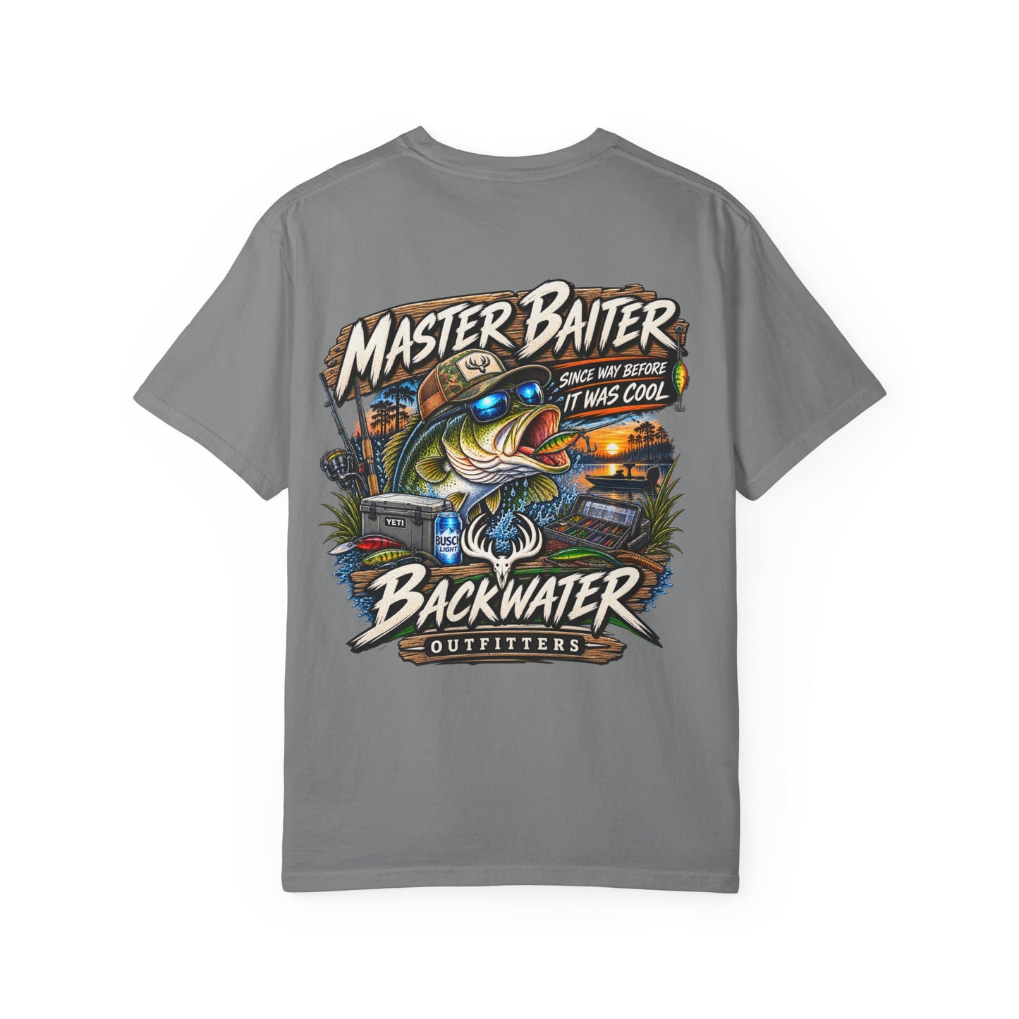 Master Baiter Backwater Outfitters Fishing T-Shirt
