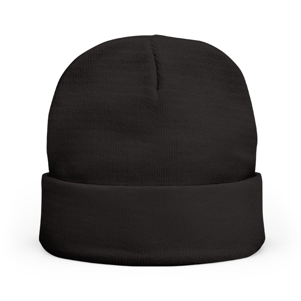 James Luker Embroidered Skull Antlers Knit Beanie — Winter Hat with Gothic Logo Printify