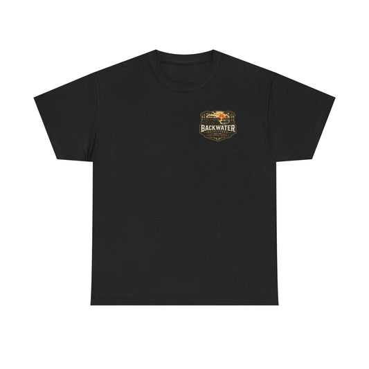 Backwater Outfitters Hunting T-Shirt — "Chase. Hunt. Repeat." Outdoor Deer Skull Tee