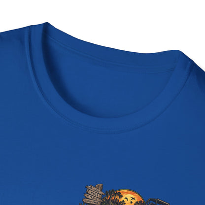 Simply Backwater Outfitters Fishing Tee – Sunset Swamp Outdoor Shirt Printify