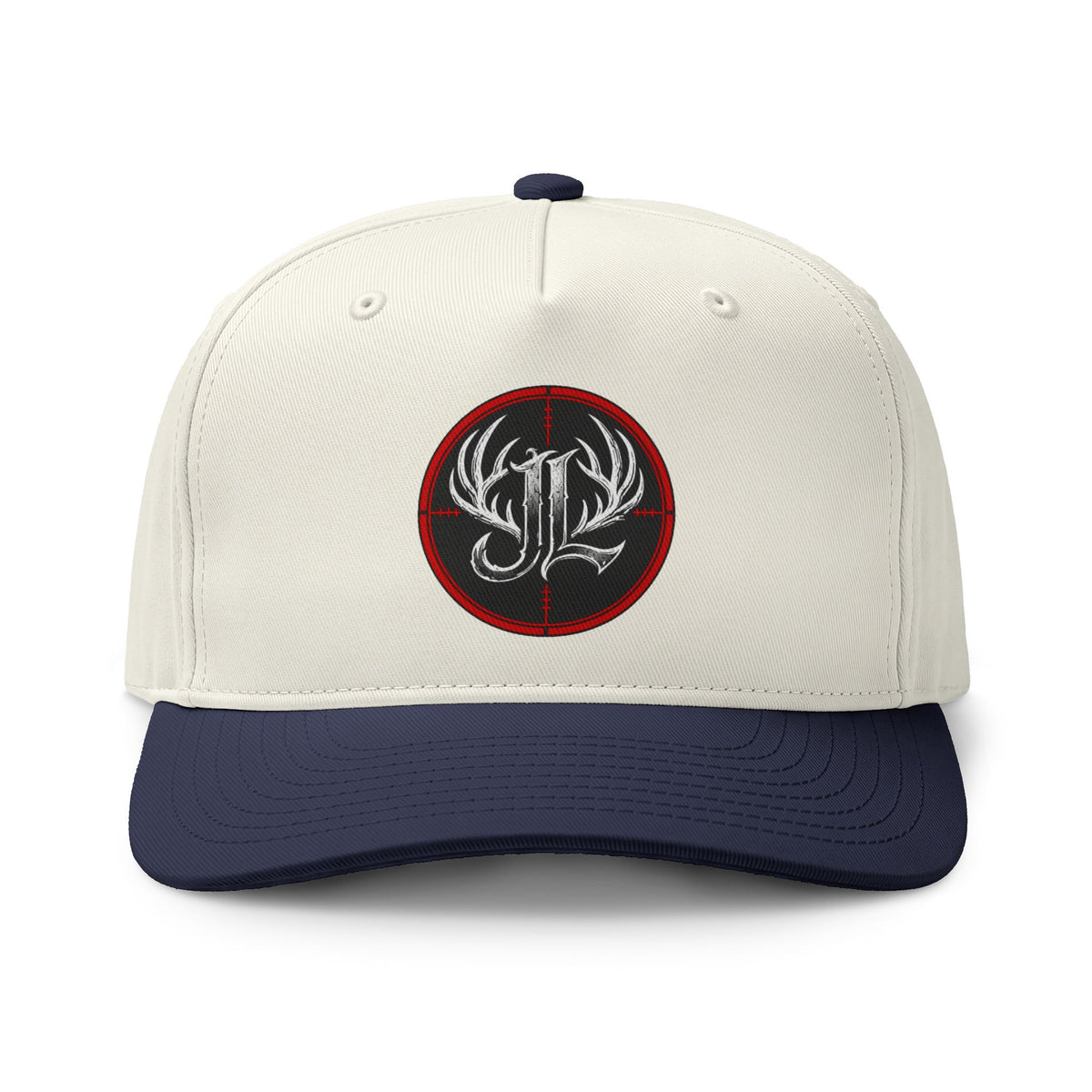 Embroidered Antler Crest Two-Tone Cap Printify