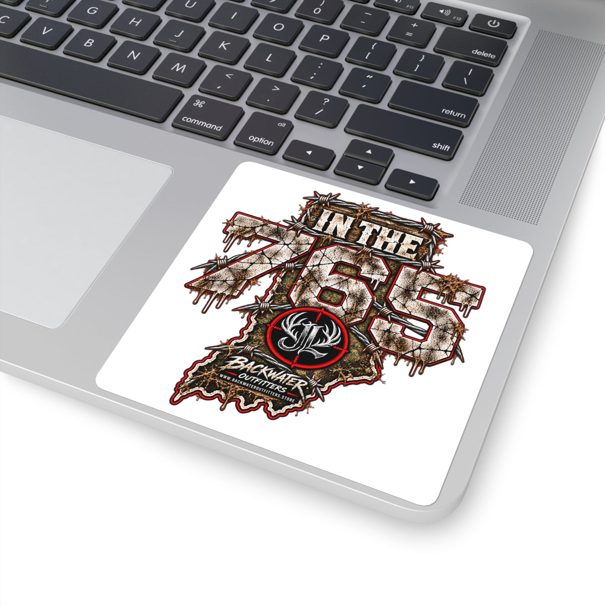 In The 765 Indiana Sticker — Backwater Outfitters Hunting/Outdoor Decal Printify