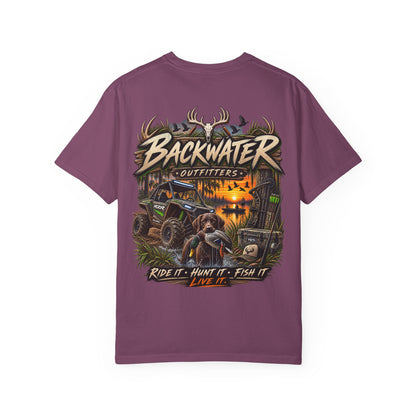 Backwater Outfitters Graphic T-Shirt — Ride It • Hunt It • Fish It