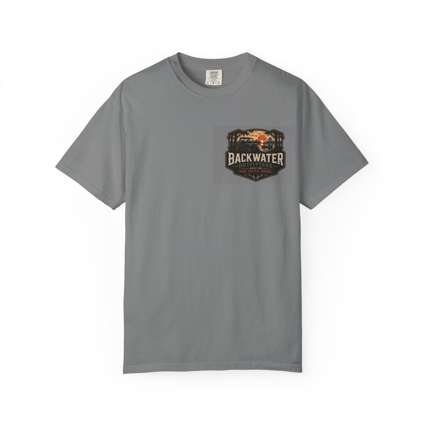 Backwater Outfitters T-Shirt — "Hunt. Fish. Ride." Outdoor Fishing & Hunting Tee