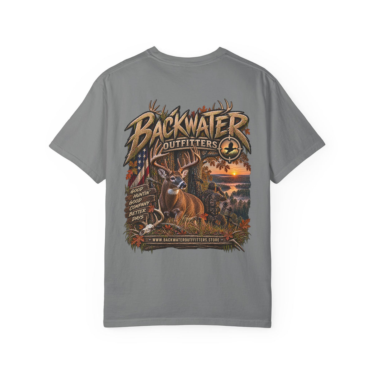 Backwater Outfitters Deer Graphic T-Shirt Printify