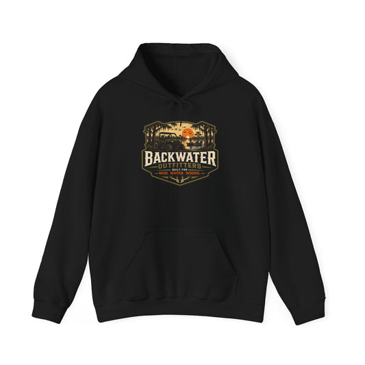 Backwater Outfitters Hoodie – "Can't Talk, I'm in a Stand Meeting" Hunting Hoodie