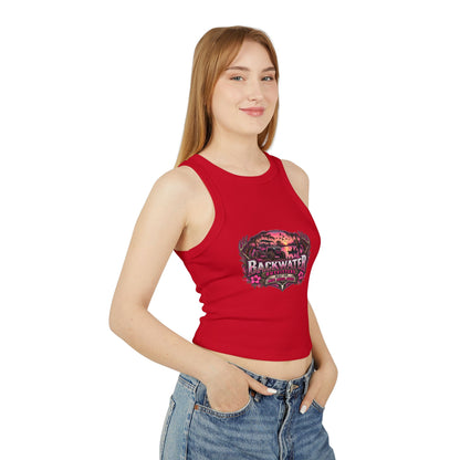 Backwater Hooked Tank Top — Women's Fishing Racerback Graphic