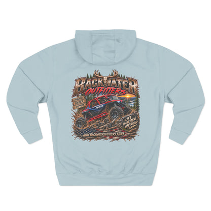Backwater Outfitters Off-Road Hoodie – American Flag & UTV Graphic Fleece Printify
