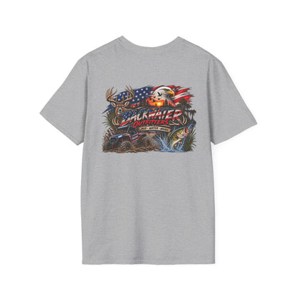 Pickup Truck American Flag T-Shirt — Badwater Offroad Graphic Tee