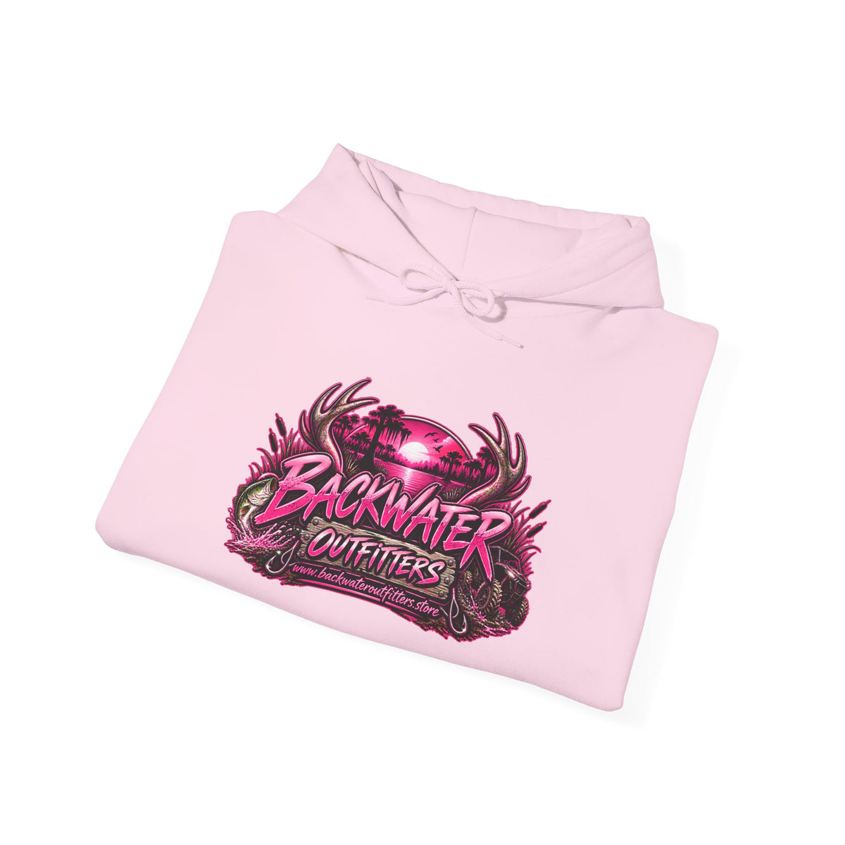 Girl Backwater Outfitters "Mud Looks Better Pink" Hoodie Printify