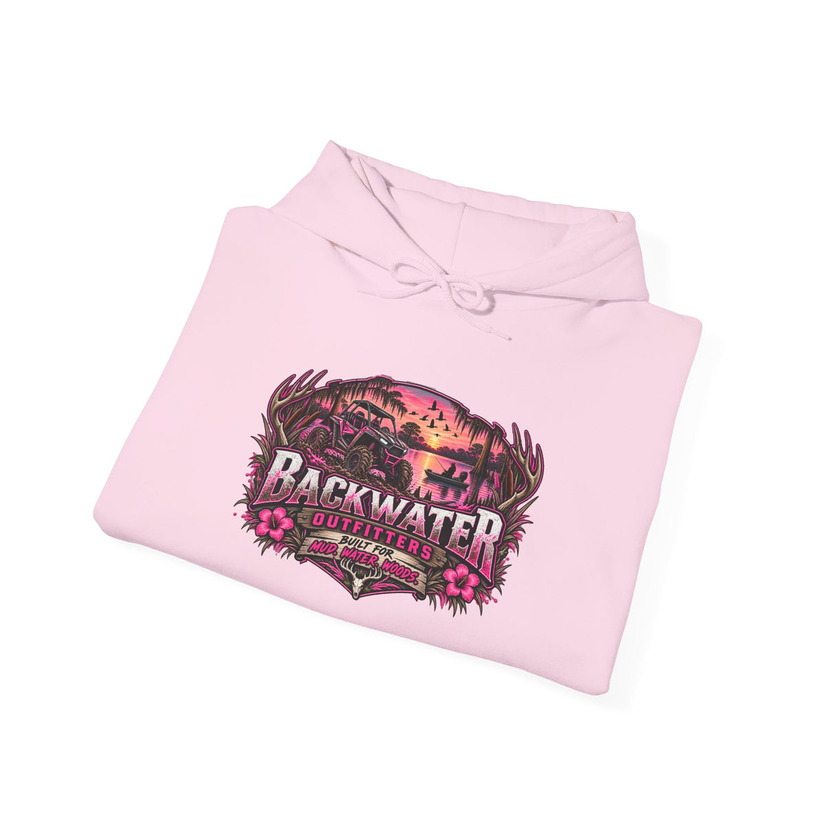 Backwater 'Wild At Heart' Hoodie – Outdoors Adventure Pullover Printify