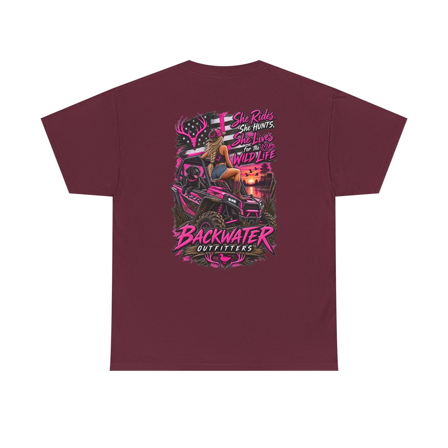 Backwater Bayou Graphic Tee — "Backwater Buttwhips" Outdoor Fishing & Hunting Shirt