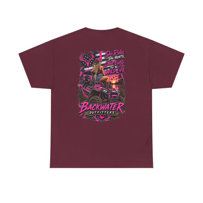 Backwater Bayou Graphic Tee — "Backwater Buttwhips" Outdoor Fishing & Hunting Shirt