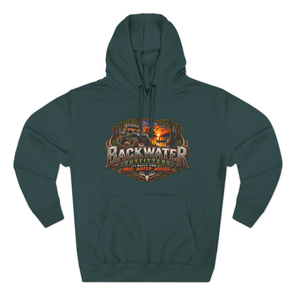 Backwater Outfitters Fishing Hoodie — "Master Baiter" Graphic Pullover