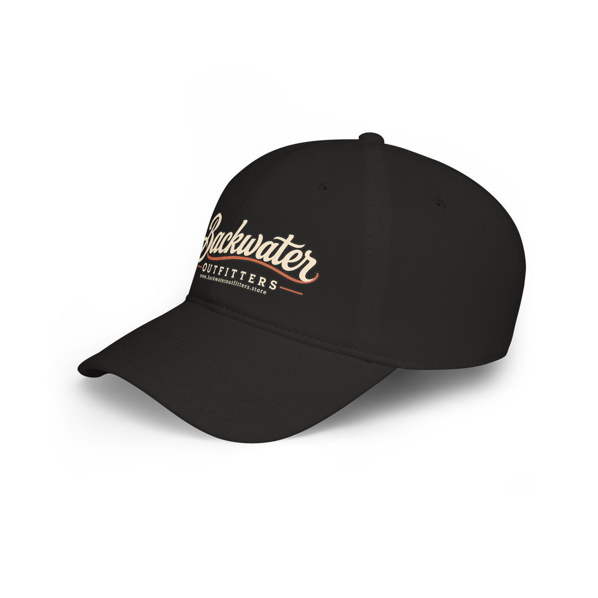 Backwater Outfitters Low Profile Baseball Cap – Retro Script Outdoor Hat