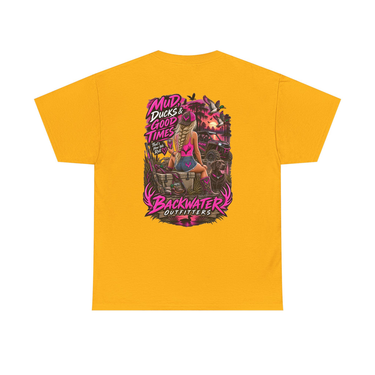 Backwater Outfitters 'Muddy Ducks, Good Times' Graphic Tee Printify