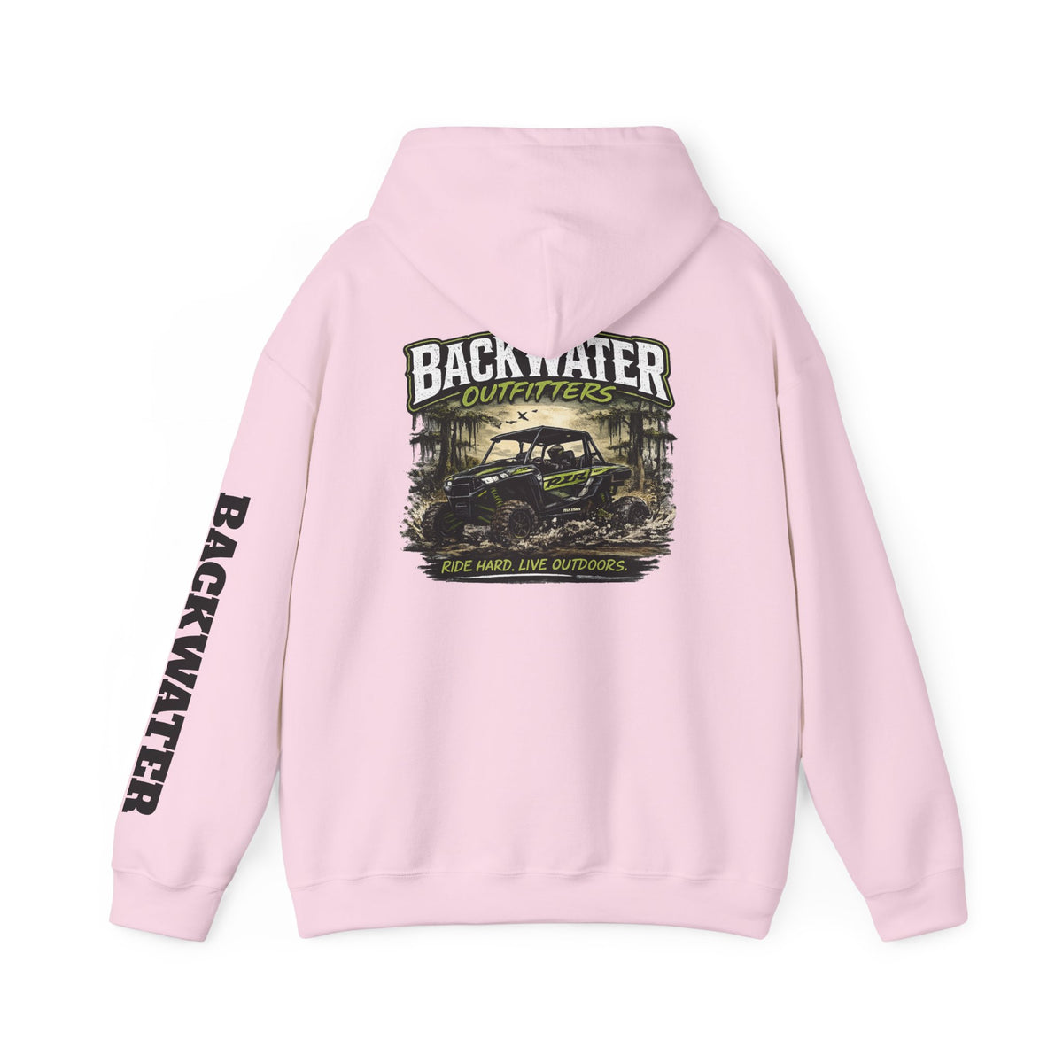 Backwater Outfitters Hoodie — Outdoor Off-Road Graphic Pullover Printify