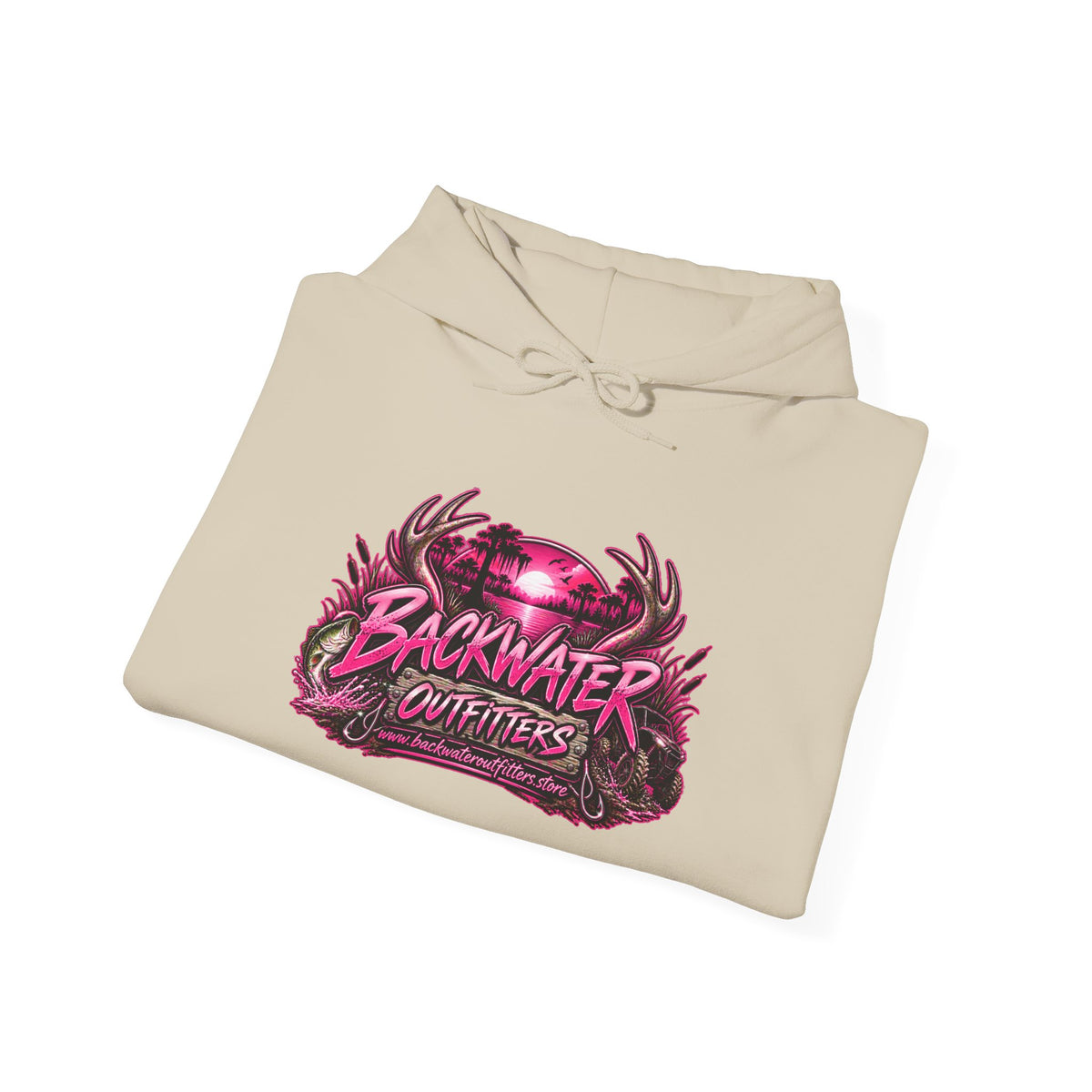 Girl Backwater Outfitters "Mud Looks Better Pink" Hoodie Printify