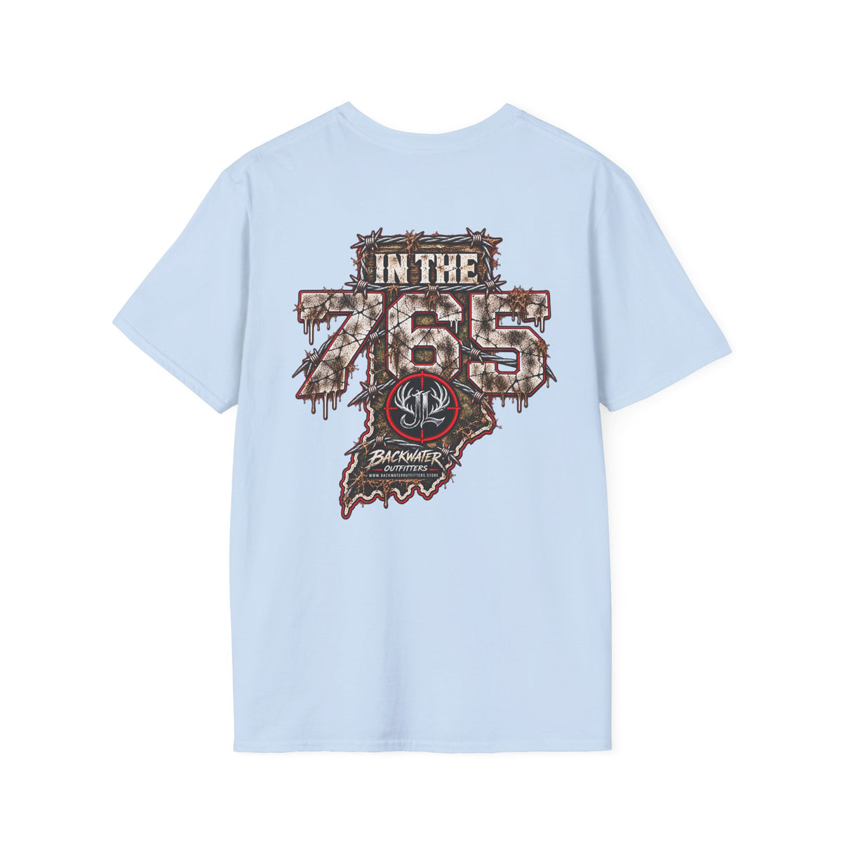 James Luker in the 765 t shirt by Backwater Graphic T-Shirt Printify