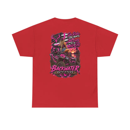 Backwater Bayou Graphic Tee — "Backwater Buttwhips" Outdoor Fishing & Hunting Shirt