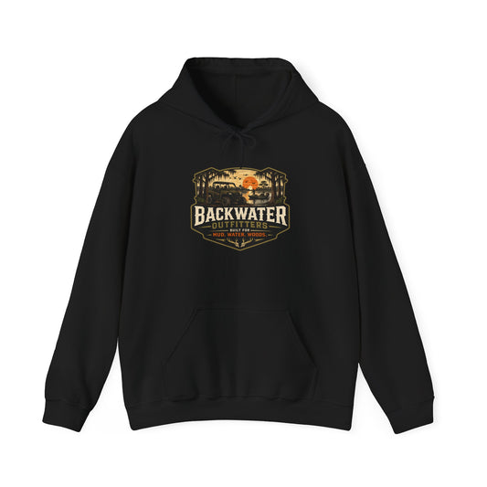 Deer Hunting Hoodie - "Backwater Outfitters: The Quiet Before The Harvest" Outdoor Pullover