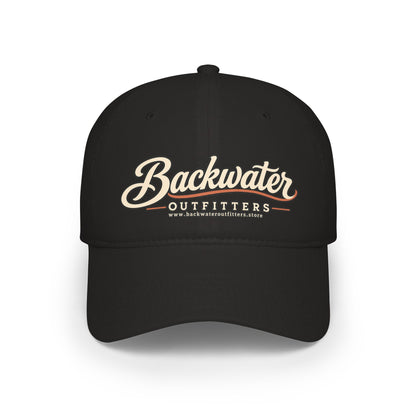 Backwater Outfitters Low Profile Baseball Cap – Retro Script Outdoor Hat