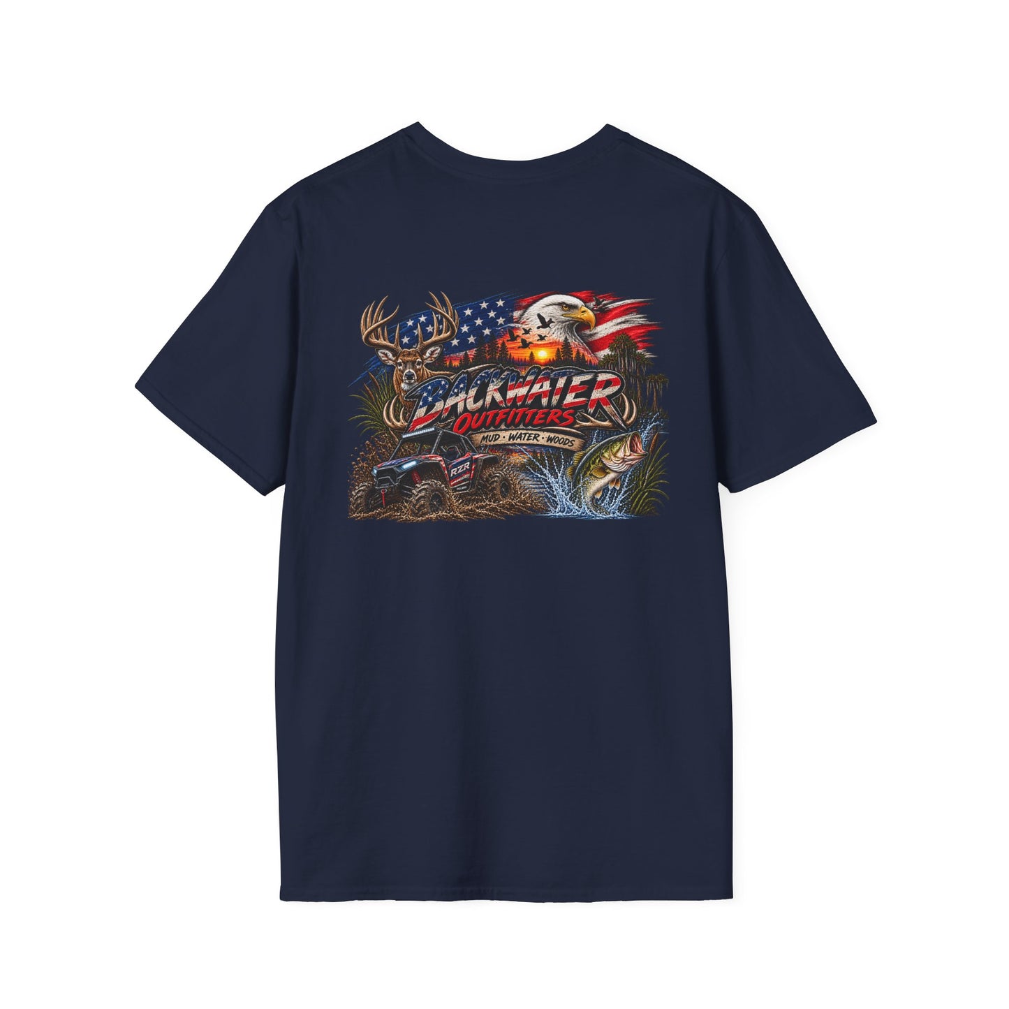 Pickup Truck American Flag T-Shirt — Badwater Offroad Graphic Tee