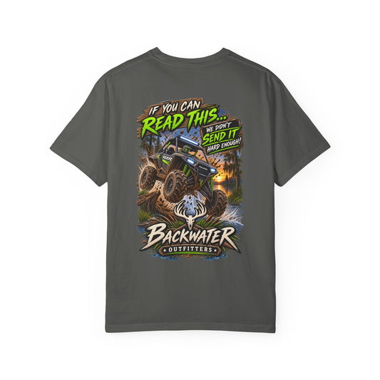 Backwater Outfitters Off-Road T-Shirt — "If You Can Read This... Send It" Mud Bogging Tee Printify