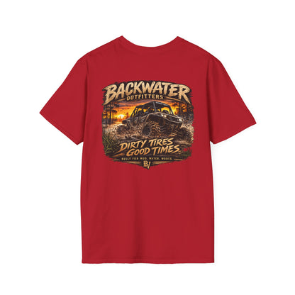 Backwater Outfitters Buggy T-Shirt — Vintage Sunset Fishing & Outdoors Tee