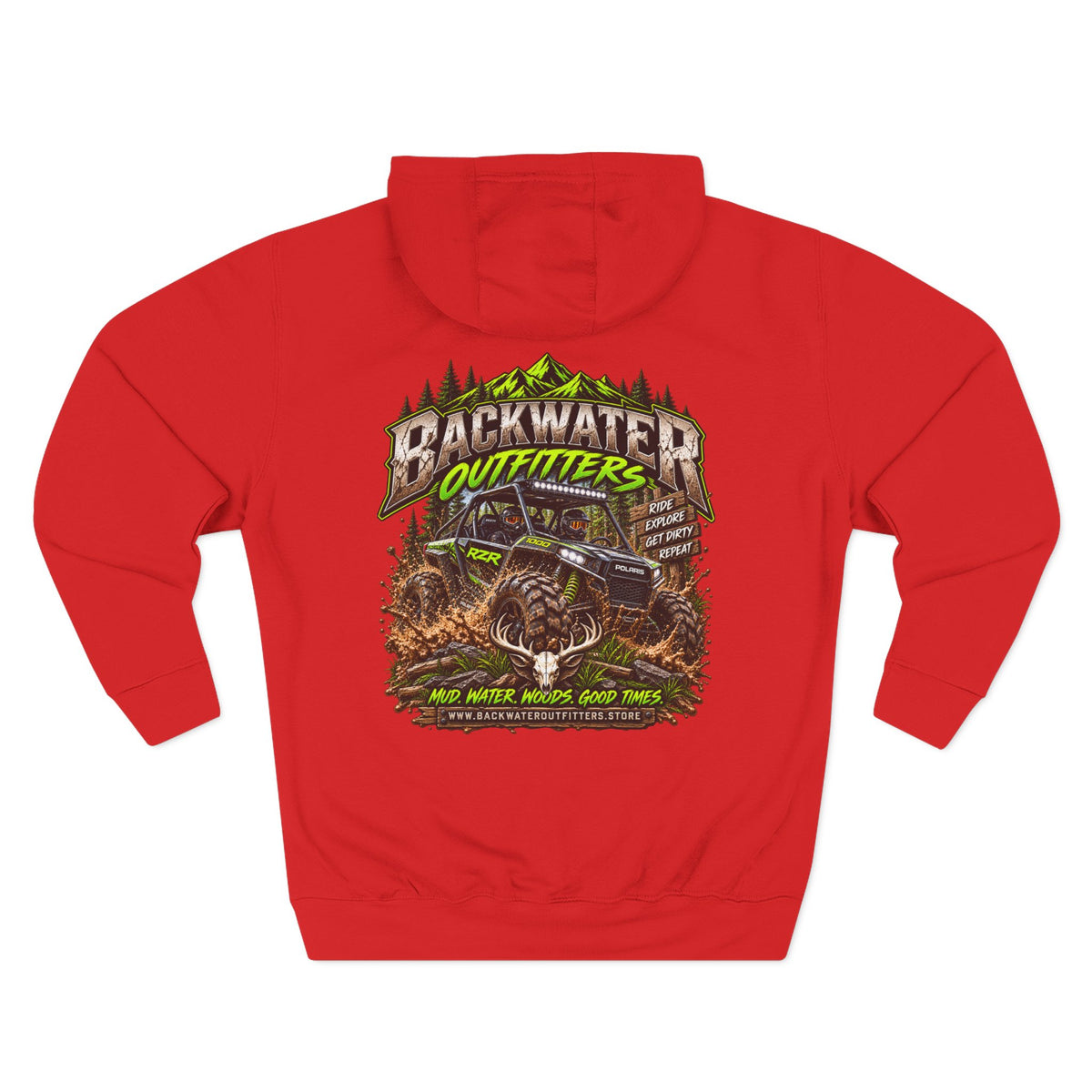 Backwater Outfitters Hoodie — Off‑Road Adventure Fleece Pullover