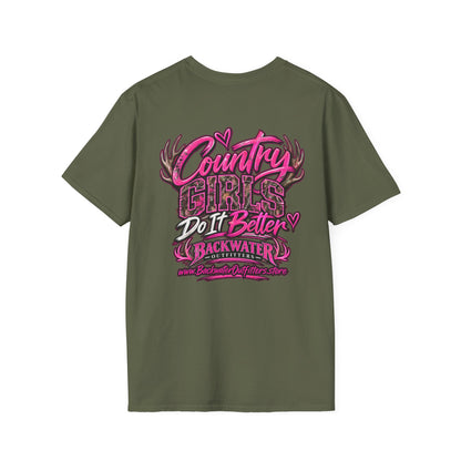 Women Country Girls Do It Better Backwater Graphic T-Shirt Printify
