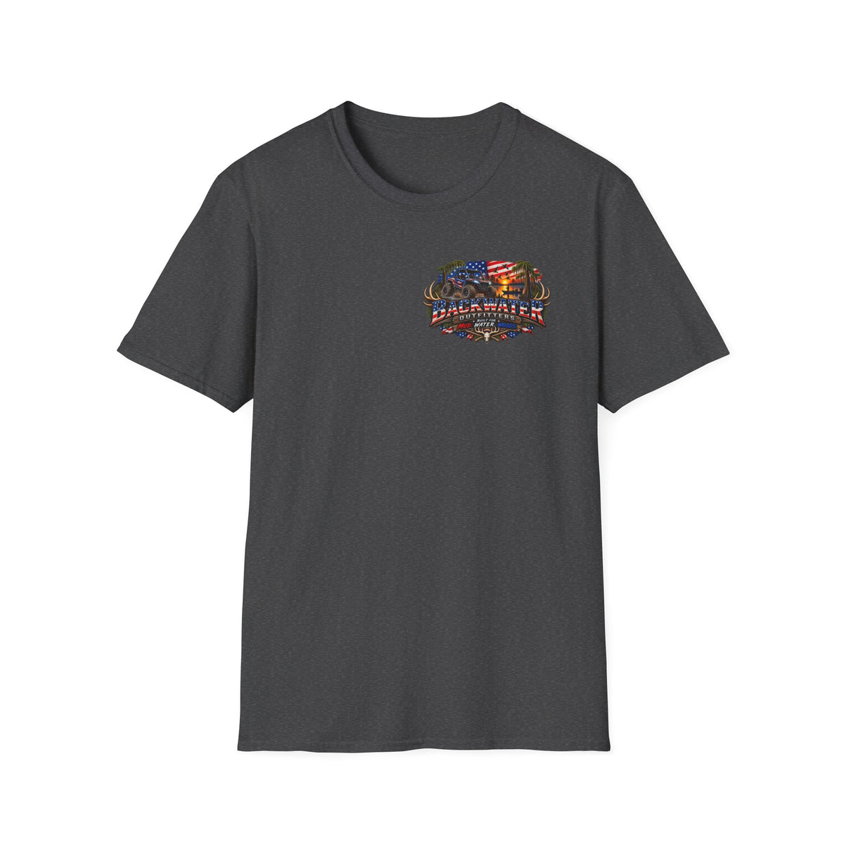 Hooked on Backwater Fishing T-Shirt — Bass Angler Graphic Tee Printify