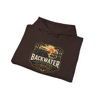 Backwater Outfitters Hoodie — Outdoor Off-Road Graphic Pullover Printify