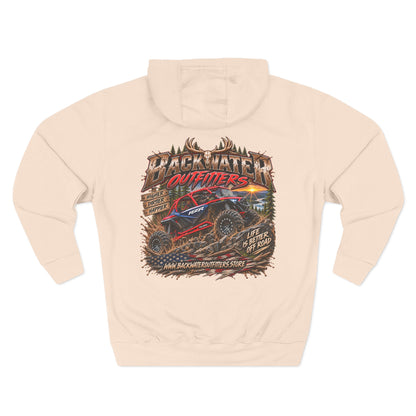 Backwater Outfitters Off-Road Hoodie – American Flag & UTV Graphic Fleece Printify