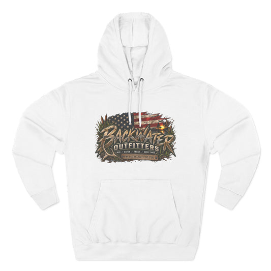 Backwater Outfitters Off-Road Hoodie — American Flag UTV Fleece Pullover Printify