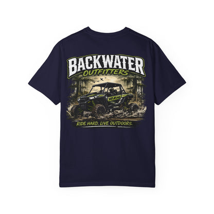 Backwater Outfitters UTV Adventure T-Shirt — "Ride Hard, Live Outdoors" Graphic Tee